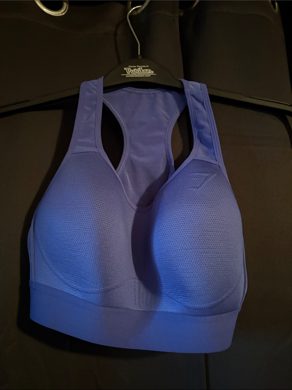 Gymshark blue Racerback High-Impact Sports Bra
